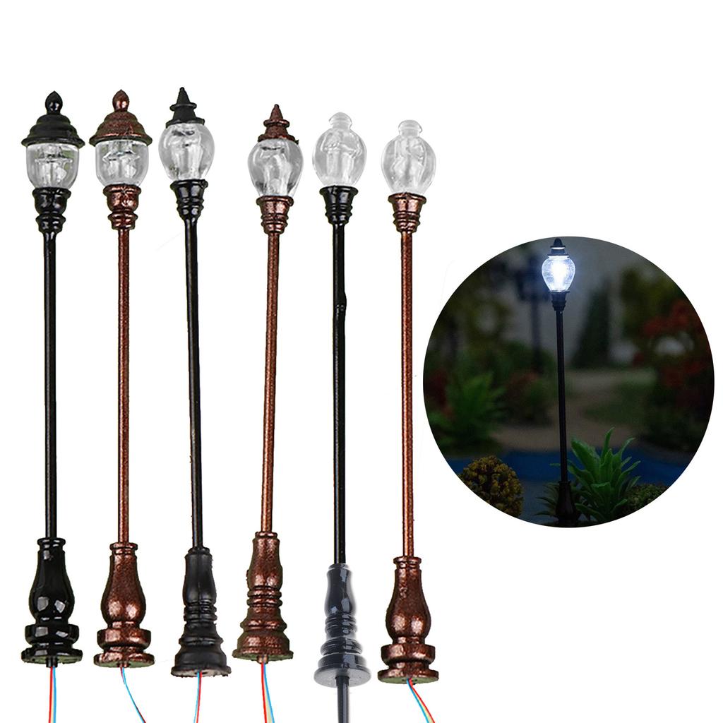 Outdoor Decor Model Led Lamps Street Lgihts Simulated Miniature Yard Lights Model Light 1:87 Scale Light Ornament