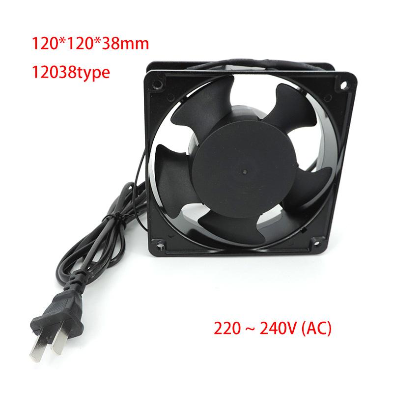 120x120x38mm 220V-240V 120mm Sleeve Bearing 0.14A Cooling fan with AC power cable US Plug