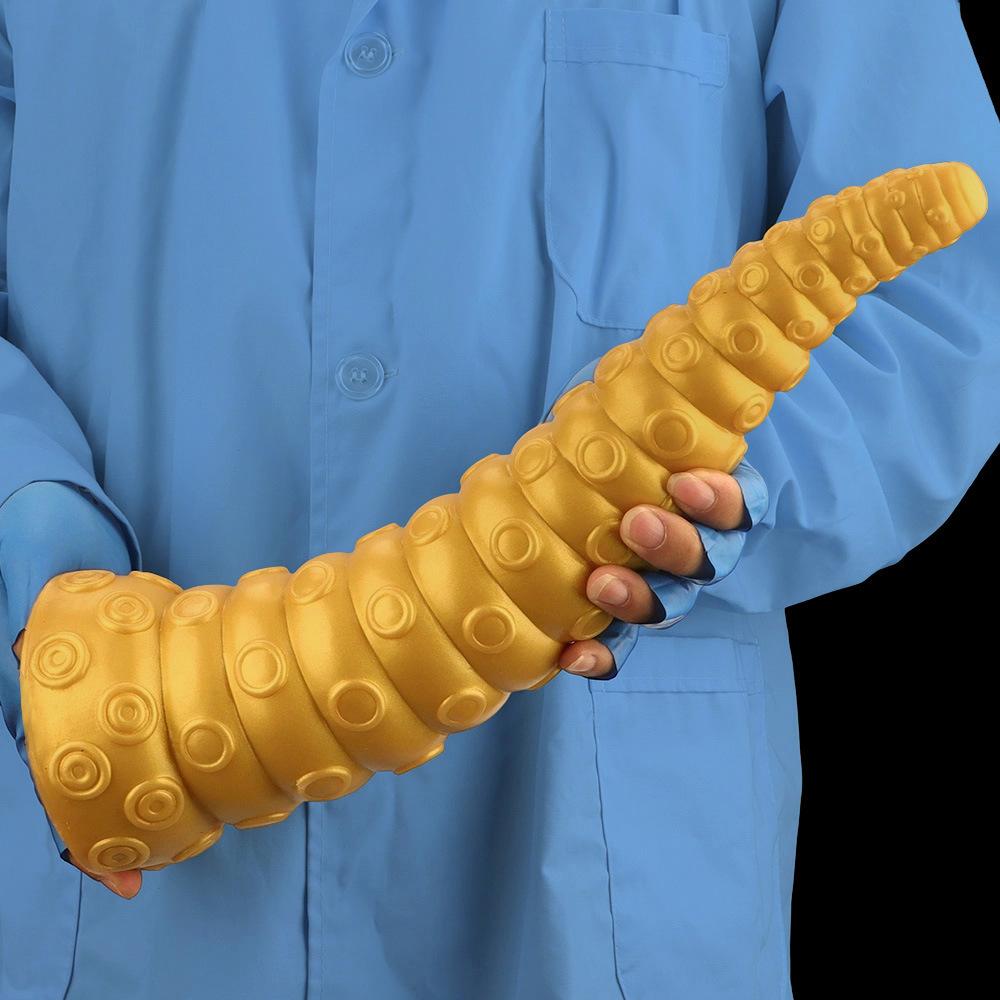 Golden Silicone 8cm Octopus Legs Oversized Thick and Gradually Thick with Small To Large Pointed Anal Plugs and Anal Dilators Toy Backcourt