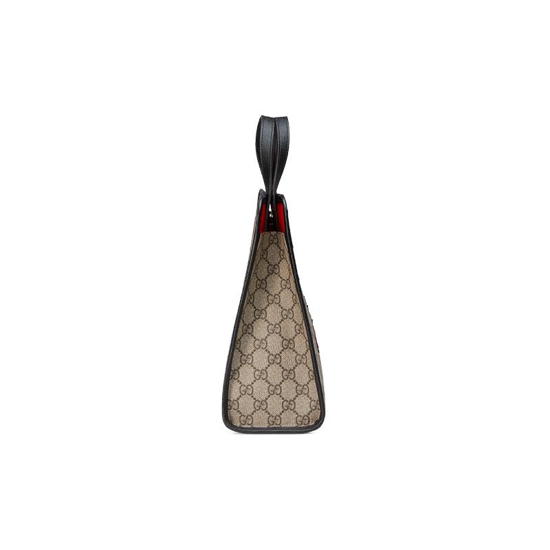 Gucci handbag Cartoon cat five-pointed star patch with presbyopic logo, canvas and leather, Tote bag, Tote bag, shopping bag, handbag, children's bag