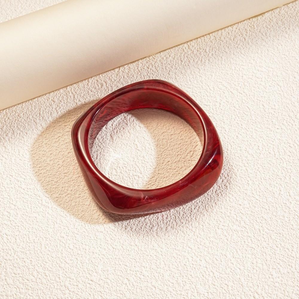 Resin Irregular Wide Bracelet Smudging Retro Hand Ring Exaggerated Acrylic Bangle  Girls