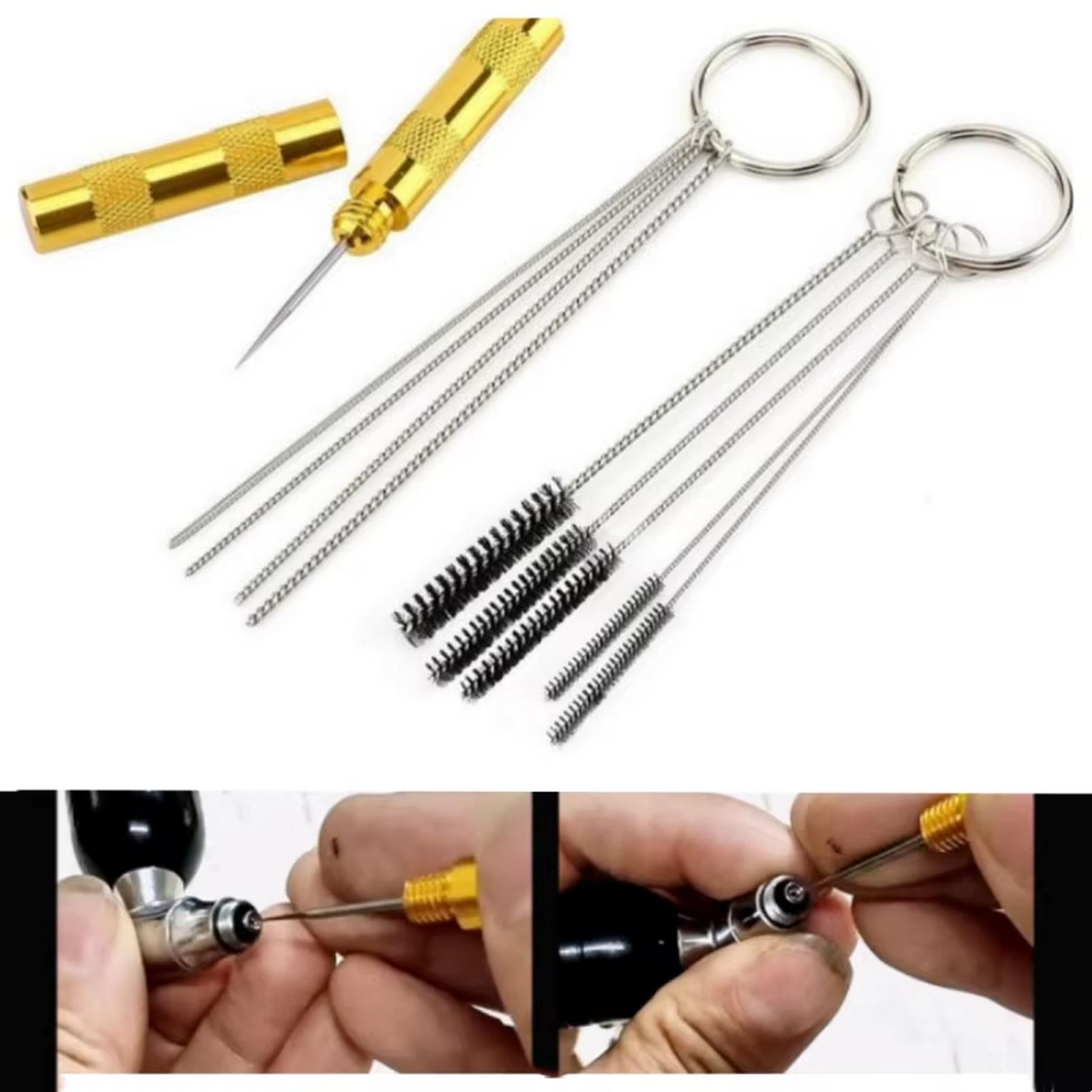 

11pcs/set Airbrush Spray Nozzle Cleaning Kit Needle & Brush Set Tool 2025 One Size