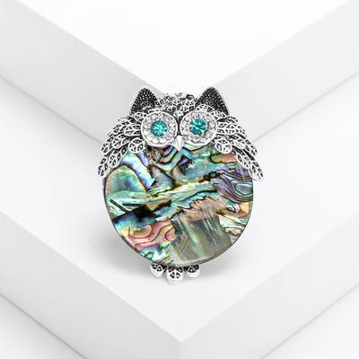 Eule Abalone Shell Brosche, Anzug Zubehör Pin Zubehör Mode Temperament Kragen