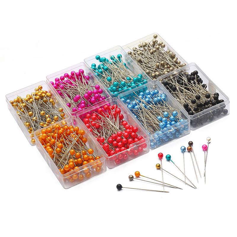 1box/bag Multi Colors Metal Pearlescent Needle For Household Sewing Accessories
