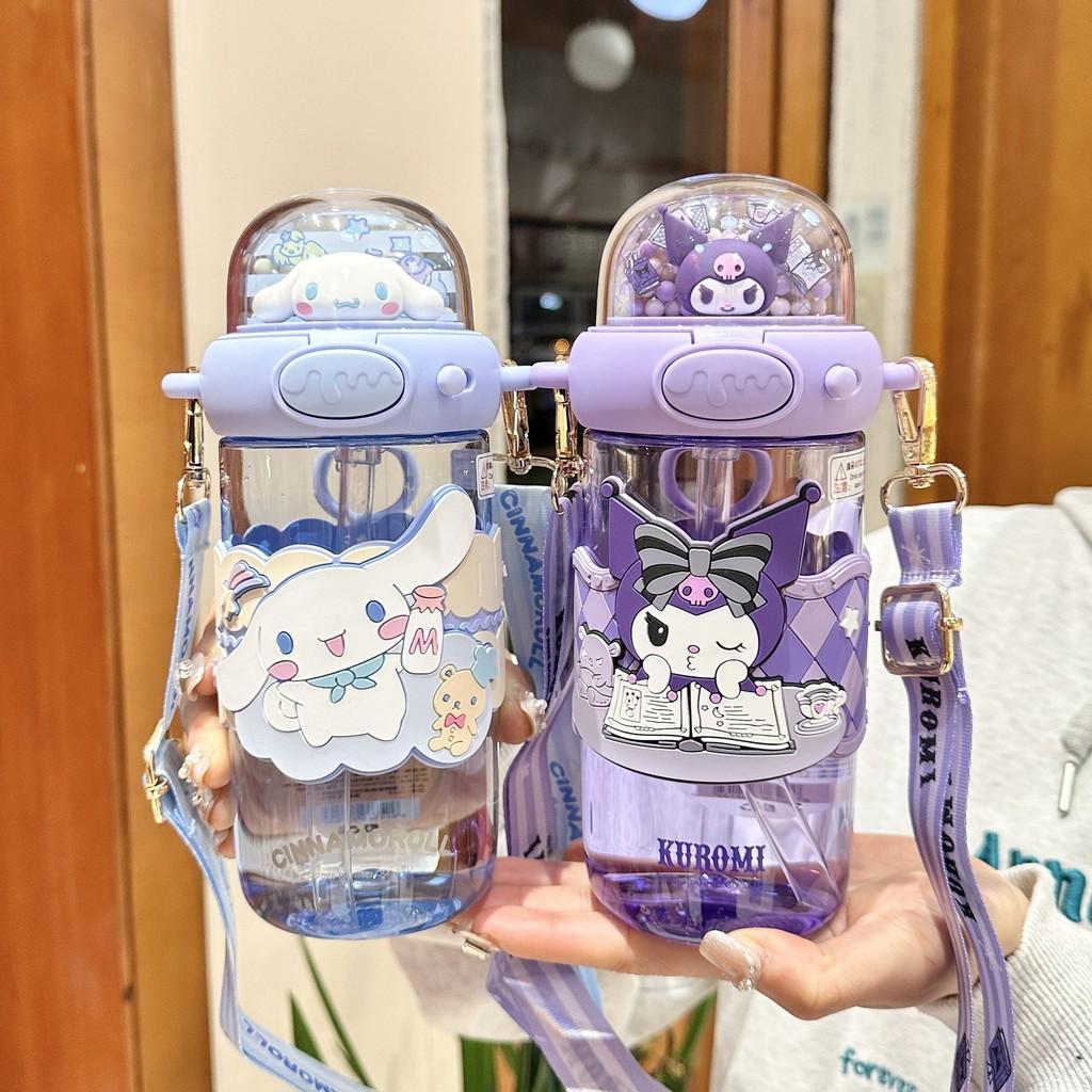 Sanrio Kuromi Plastic Straw Cup With Leakproof Seal For Kids And Travel