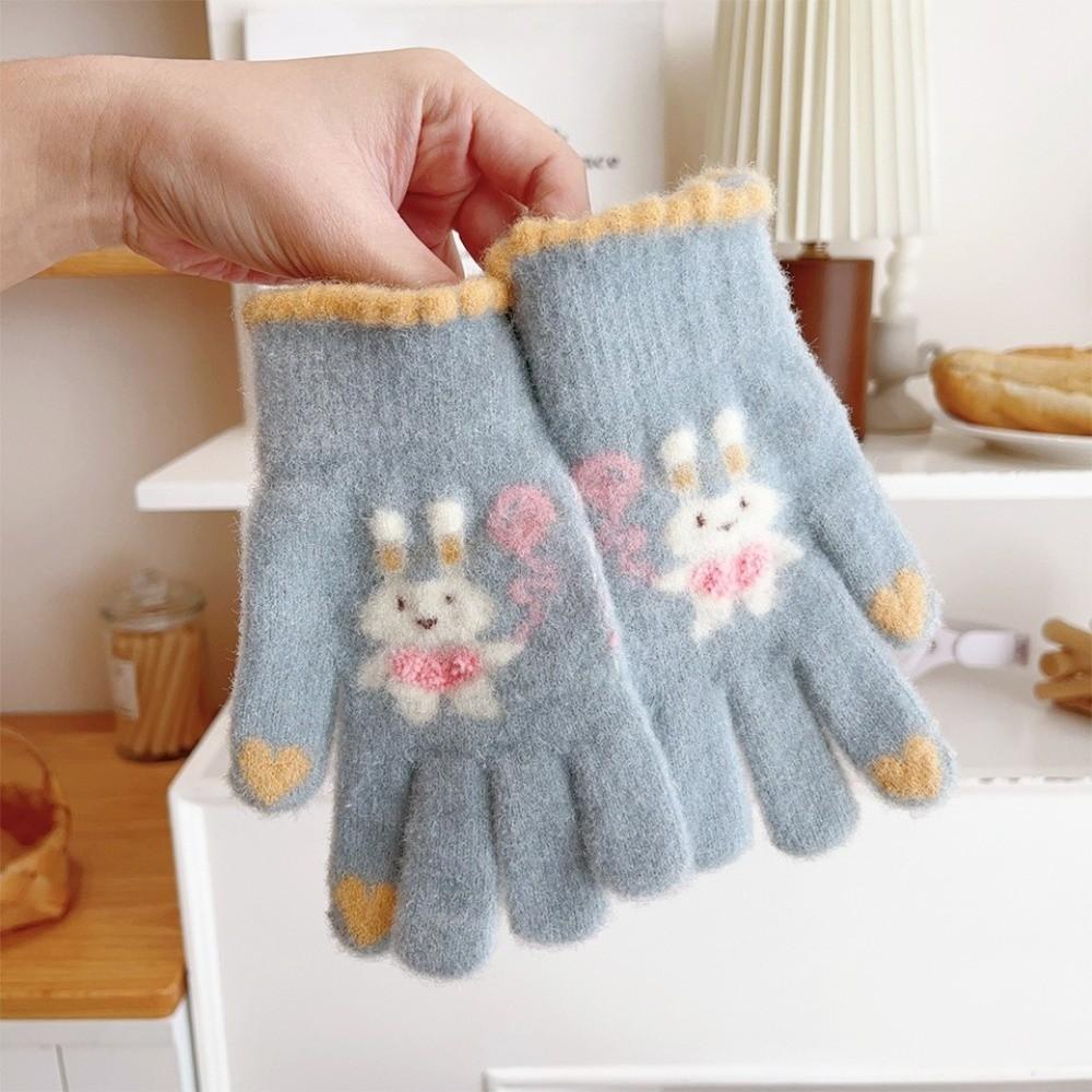 Luvas de Pelúcia à Prova de Frio Luvas Fofas de Coelho de Desenho Animado Novas Luvas Quentes Inverno