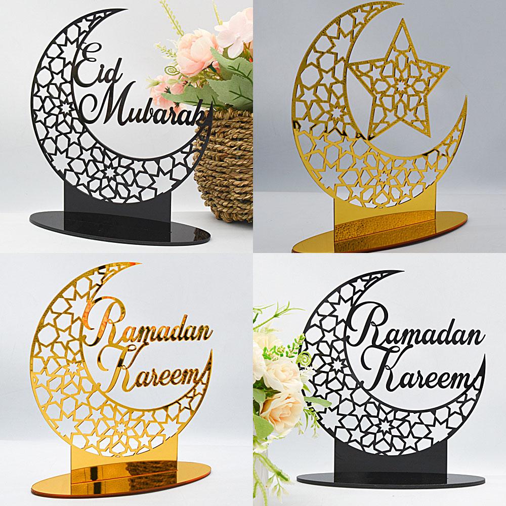 Eid Mubarak Acrylic Ornament Ramadan Decorations for Home Islamic Muslim Party Supplies Ramadan Kareem 2026 Eid Al Adha Gift