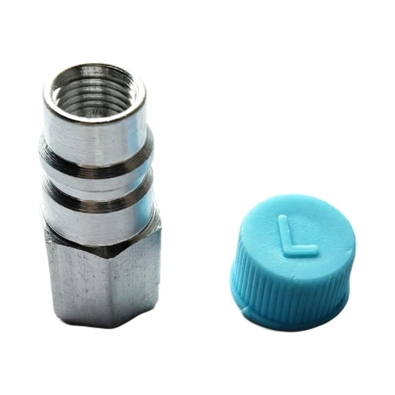 Universal 12 to R134a Service Port Adapter Valves Set with Protective Cap Car Conversion Valves for 508 Compressor
