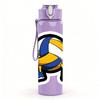 1PC Cartoon Volleyball Character Print 750ml Color Plastic Sports Water Bottle Leakproof Flip Straw Lid Suitable for Sports Office Home Use