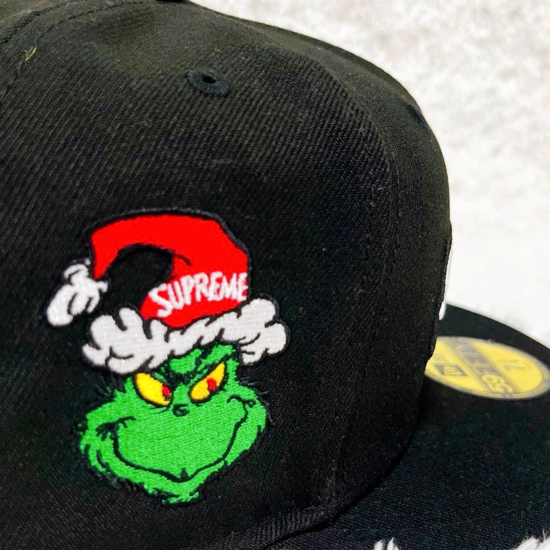 Used New Supreme Grinch Cap New Era Black Street 7 5/8
