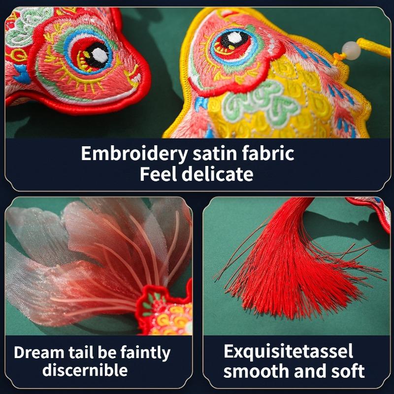 New Year's koi pendant, exquisite texture shows high level, elegant shape, small pendant is warmly placed at home