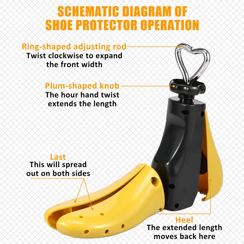 1/2Pcs Universal Shoe Stretcher Adjustable Boot Stretcher PC Sneaker Shoe Widener with Steel Shaft for Men and Women