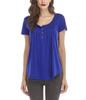 2025 New Summer Women's Oversized Soft T Shirt Casual Short Sleeve Loose Tops Plus Size Solid Button Design