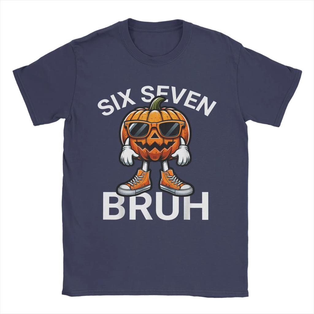 67 Halloween Funny Six Seven Meme Brainrot T-Shirt Summer Adult Cotton Round Neck Oversized Tees Short Sleeve Streetwear Tops