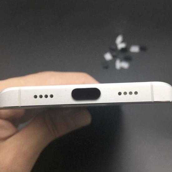 5 ks silikonového protiprachového krytu nabíječky tabletového telefonu typu C s měkkým krytem
