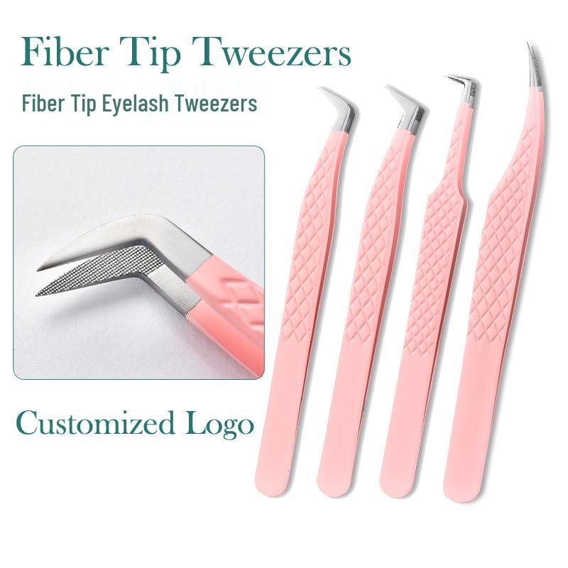 Precision Fiber Tip Eyelash Tweezers for Detailed Grafting and Blooming