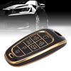 7 Buttons Car Key Fob Cover PU Full Coverage Protective Portable Car Key Cover Protector for Sonata     2022 To 2024