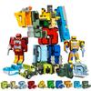GUDI Assemble Robots Transformation Action Figure Car Model Deformation Number Letters Alphabet Math Educational Children Toys