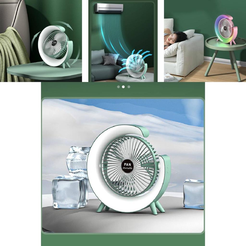 Stylish Colorful Led Desk Fan Portable Usb Rechargeable Mini Fan For Home And Office
