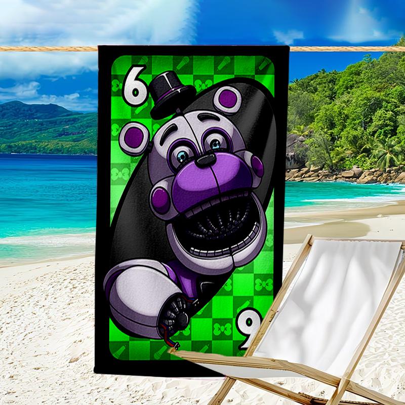 Proof Beach Towel with a Five Nights At Freddy's Pattern - Soft,absorbent,quick-drying,machine Washable - Perfect for Swimming,camping,bathing