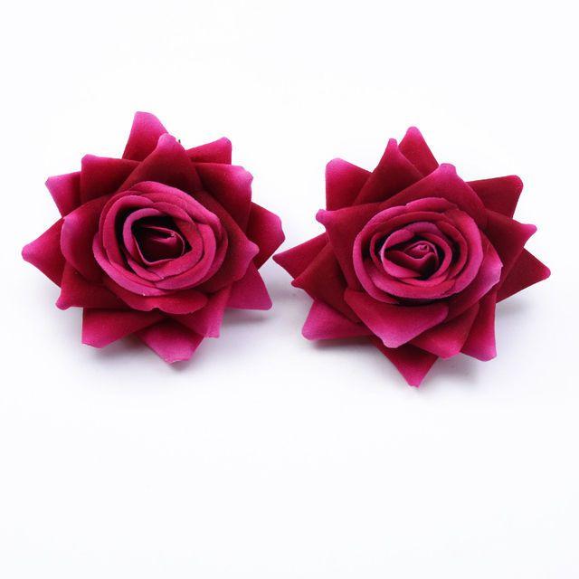 10/30PCS Silk Red Roses Bridal Accessories Clearance Artificial Flowers Home Room Wedding Decoration Yard Diy Gift Box Scrapbook