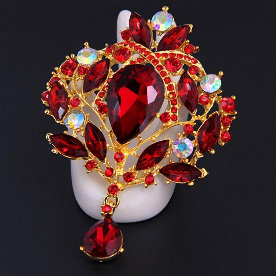 Brooch Water Drop Rust-resistant Alloy Elegant Clothes Pin for Banquet