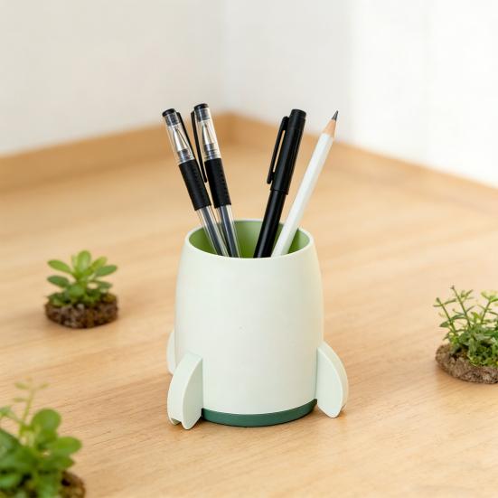 Raketenförmiger Stiftehalter für Kinder Weltraum-Themen Schreibtisch-Organizer für Stifte Bleistifte Und Make-up-Pinsel Niedliches Schüler-Geschenk für den Schulanfang