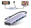 Hub HDMI VVG com 4K 60Hz PD Rápido de 100W 1 Porta USB 2 Portas USB para Dados de 5Gbps Hub Slim com USB Thunderbolt Android Switch 2 Mac iPad iPhone USB-C