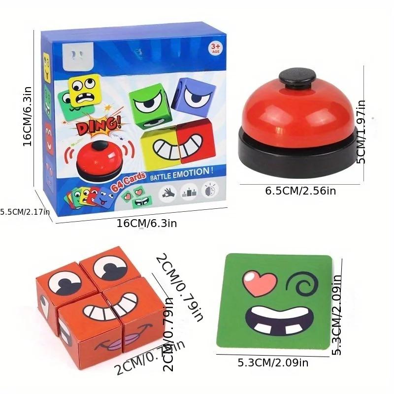 Bambini Face Change Cube Game Montessori Expression Puzzle Building Blocks Giocattoli Early Learning Educational Match Toy per bambini