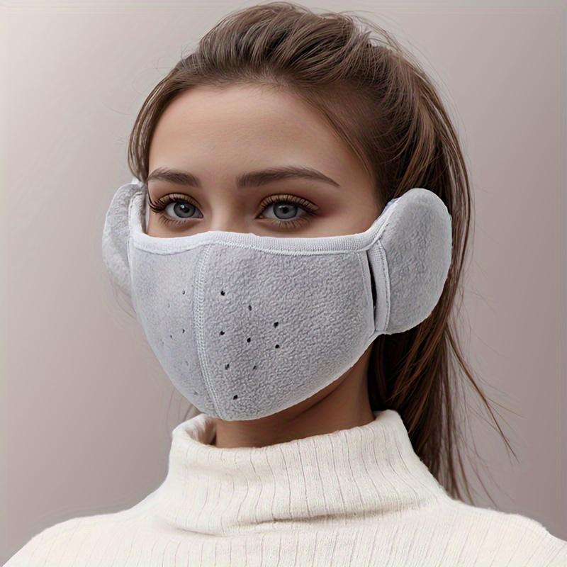 Winterwarme, atmungsaktive, elastische Masken-Ohrenschützer, Winddichter und Kälteschutz beim Fahren im Freien, Stereoskopische Zwei-in-Eins-Masken für Männer und Frauen