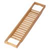 Bamboo Bathtub Tray Simple Durable Bathtub Rack Book Wine Holder for Home Bathroom