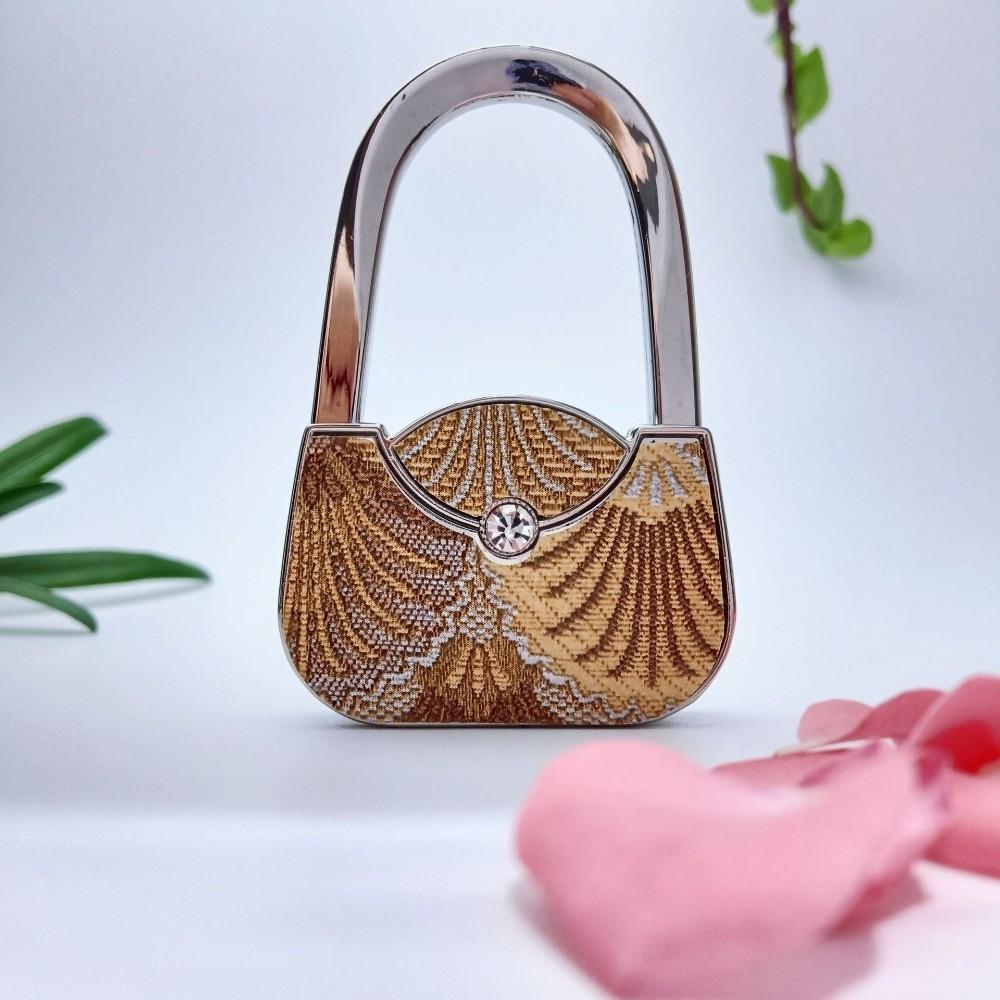 New Foldable Handbag Hook Cute Shape Portable Folding Bag Hook Alloy Material Lovely Design Purse Hanger Holder Home Decoration