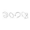 Chic INS Style Pearl Earrings & Geometric Pendant Necklace Bracelet Ring Set