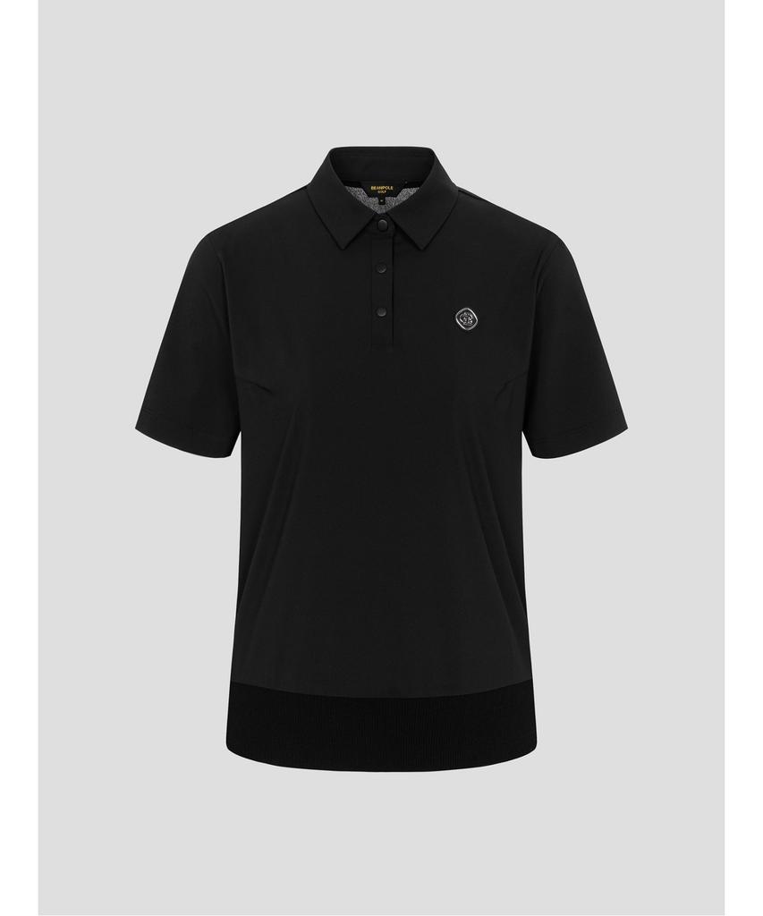 BEANPOLE GOLF [B_Under] Women'S Woven Mix Short Sleeve Pullover - Black