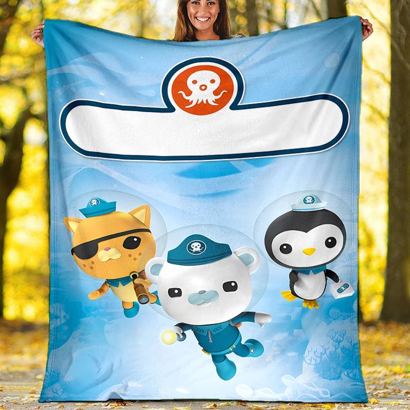 The Octonauts Theme Printed Blanket - Perfect for Couch, Bed, Travel & Outdoor Use | Machine Washable, Cozy & Durable.