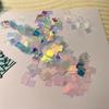 Iridescent Acrylic Squares 0.8'' x 0.8''/1.2" x 1.2" Mini Rainbow Holographic Acrylic Sheets Set Double-Sided Holo Tiles for DIY Crafts Light Shadow