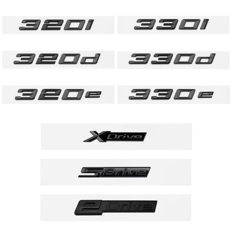 3D Glänzend Schwarz 320i 320d 320e 325d 328d 330i 330d 330e 335d 340d Emblem Aufkleber für BMW Serie 3 E90 E91 E92 F30 F31 F34 G20 G21