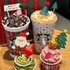 50Pcs/set Christmas Fruit Sticks Disposable Bamboo Sticks Snowflake Christmas Tree Elk Santa Claus Snowman Sticks Xmas Ornaments