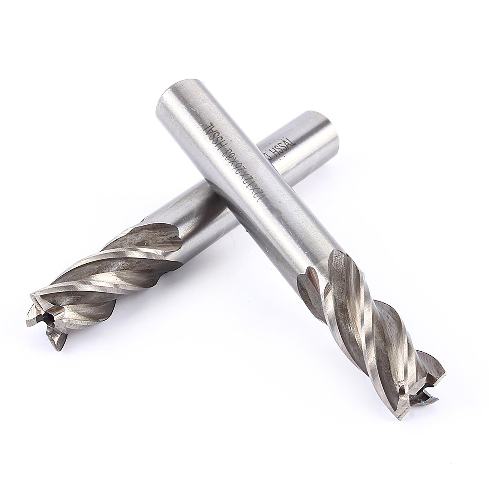

High Quality 12mm HSS CNC Straight Shank 4 Flute End Mill Cutter Drill Bit