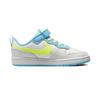 New Nike Court Borough Low 2 PS 'White Baltic Blue Volt' BQ5451-122