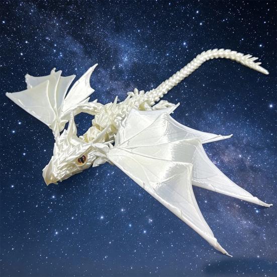 3D Printed Dragon Toy, Articulated Bird Fidget, Dragon Figurine with Movable Joints, Animal Action Figure for Kids Adults Stress Relief