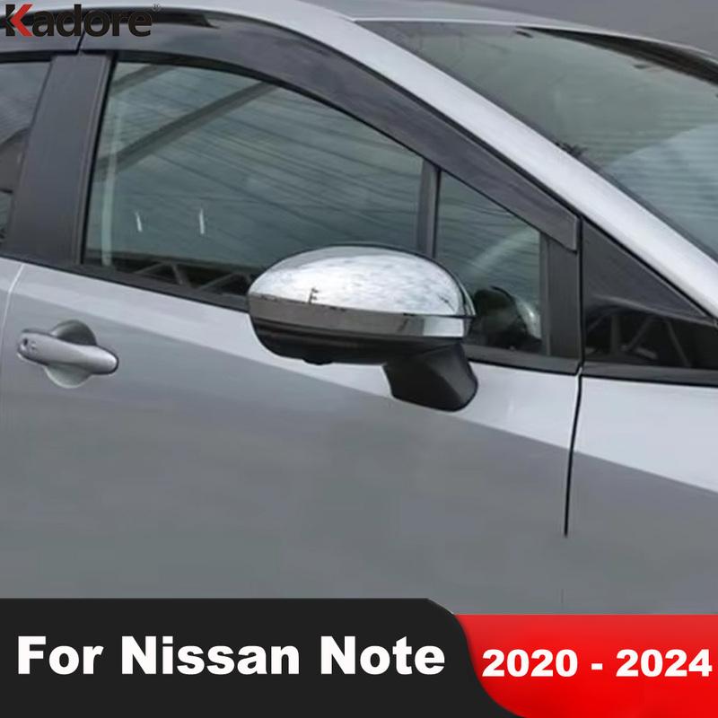 For Nissan Note     2024 Chrome Door Rearview Mirror Cover Trims Side Wing Mirrors Cap Shell Overlay Accessories