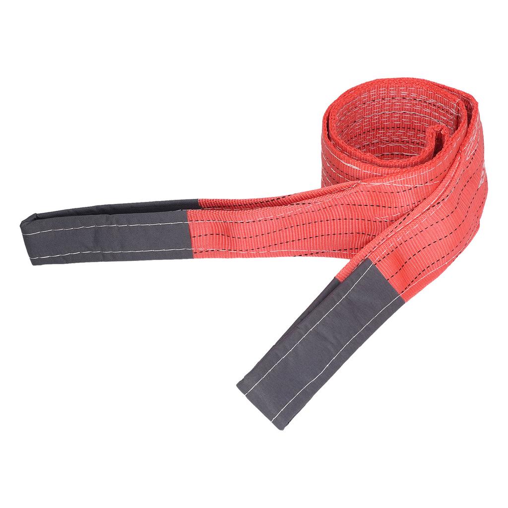 Lift Sling Strap Red Polyester Load Lift Heavy Duty Endless Round Sling Rigging Lifting Strap