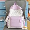 Schoolbag: Japanese-style fresh and sweet color-block backpack, for girls, junior high, high school, and college students, versatile casual backpack