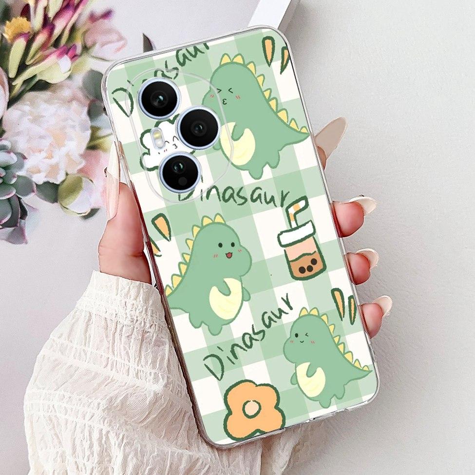 Clear For Honor 400 Pro Case DNP-NX9 Cute Cartoon Cat Fashion Flower Funny Painted Soft Bumper For Honor 400Pro Back Cover Funda