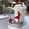 Minimalist Red Star Transparent Phone Case for Samsung Galaxy A06 A55 5g S25 S24 Ultra S23 S21 FE A54 A15 A35 A36 A16 A05 Cover