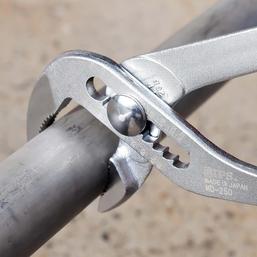 IPS PLIERS 250mm Maximum Mouth Opening 48mm Driver Included Made in Japan multiple sizes of plumbing Multi-Water MD-250 [Fits pipes]