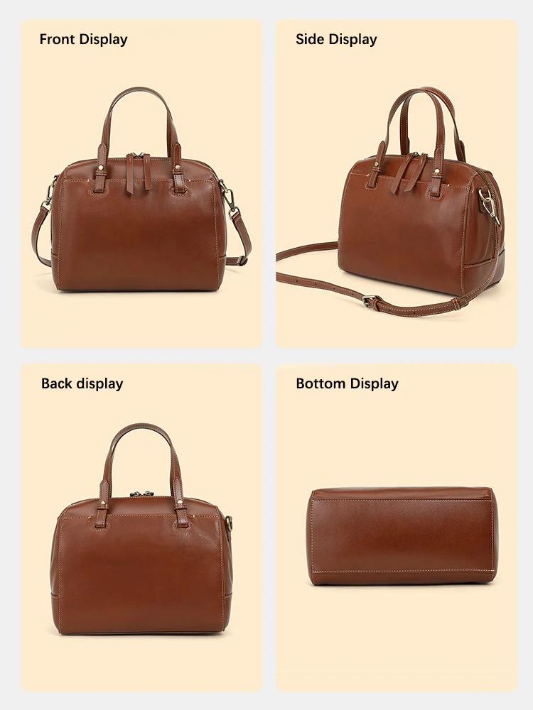 Zency Echtleder Vintage Designer Handtasche für Damen