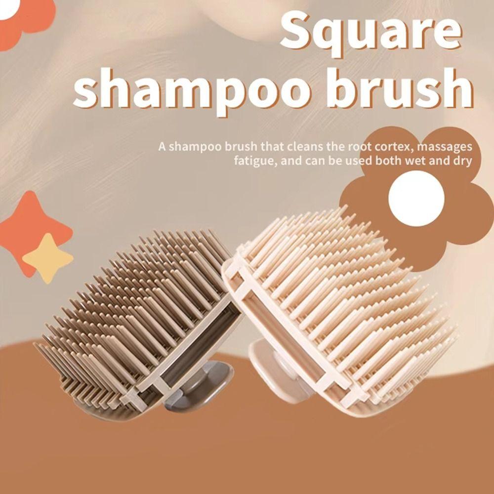 Square Shape Head Scalp Massage Comb Soft Body Massage Shower Brush Salon Hairdressing Tool Unisex