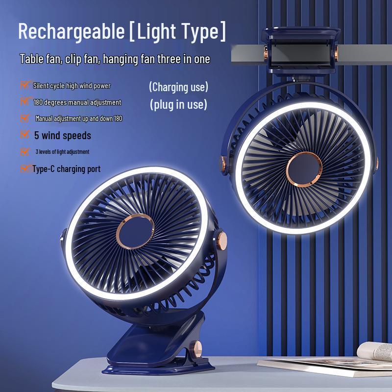 Ventilador de Clipe Multifuncional Portátil: Vento Forte e Longa Duração da Bateria para Uso em Mesa ou ao Ar Livre